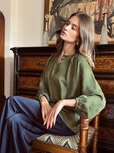Load image into Gallery viewer, Chiara Sand washed silk shirt

