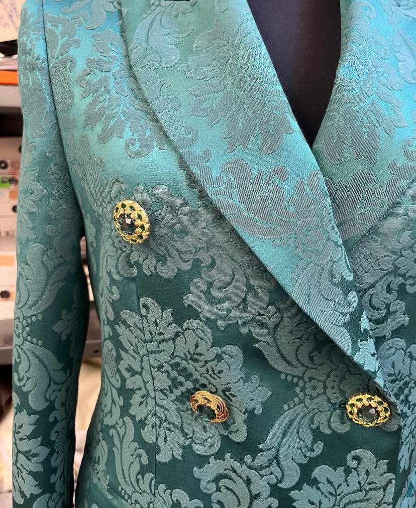 Blazer double breasted - Damask fabric