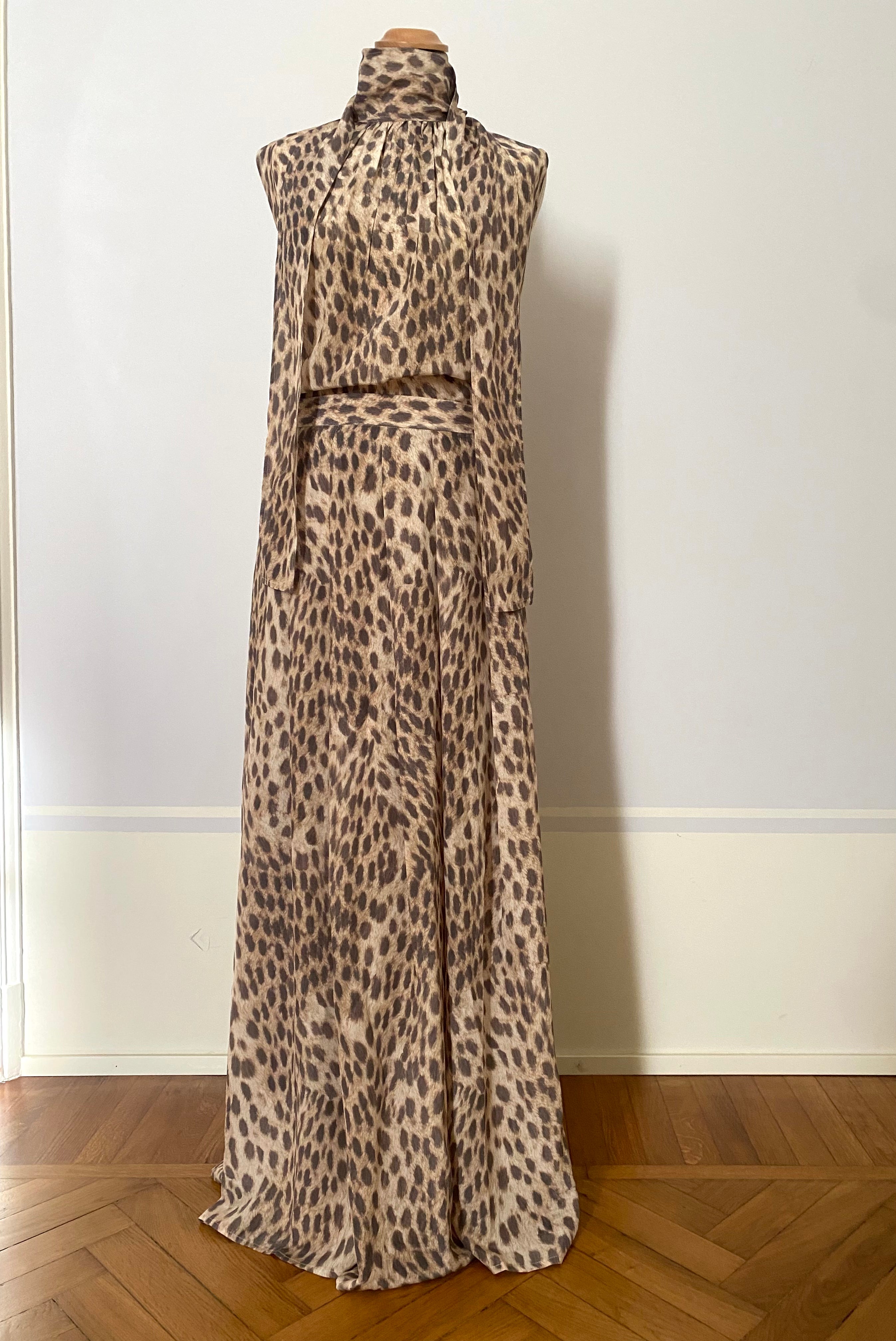 Roberta animalier print skirt