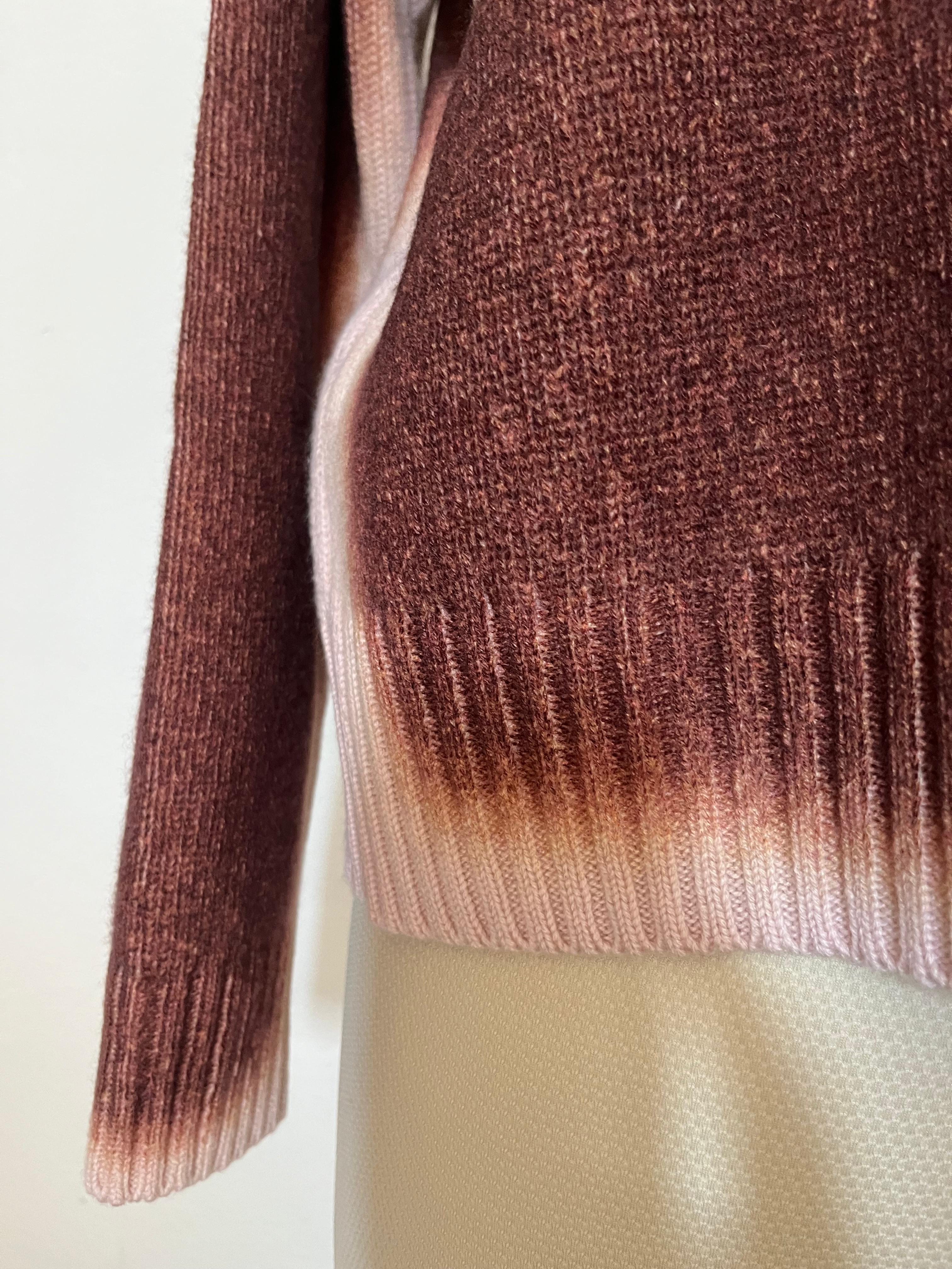 Crew neck - baby pink/aubergine