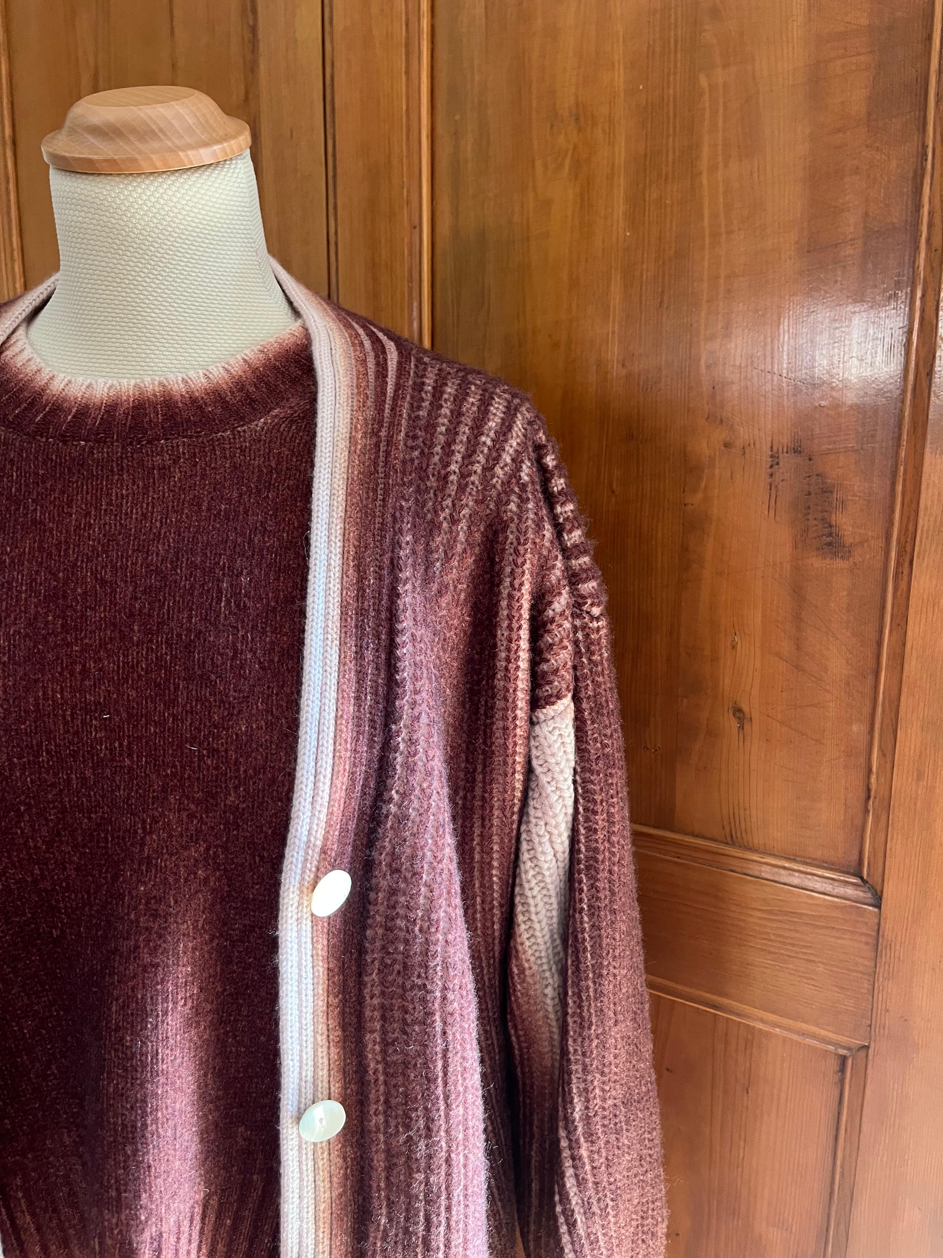 Crew neck - baby pink/aubergine