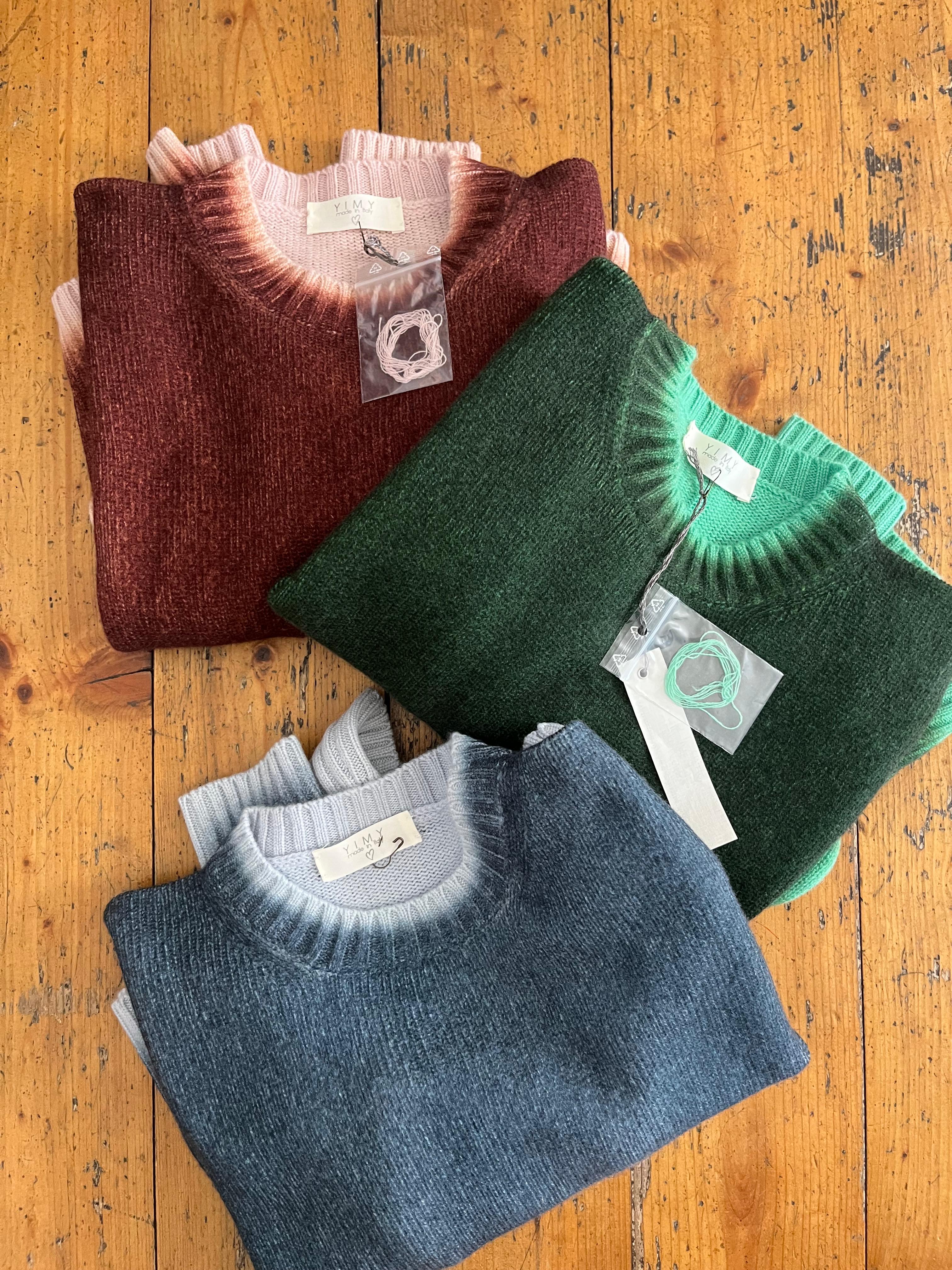 Crew neck - baby pink/aubergine