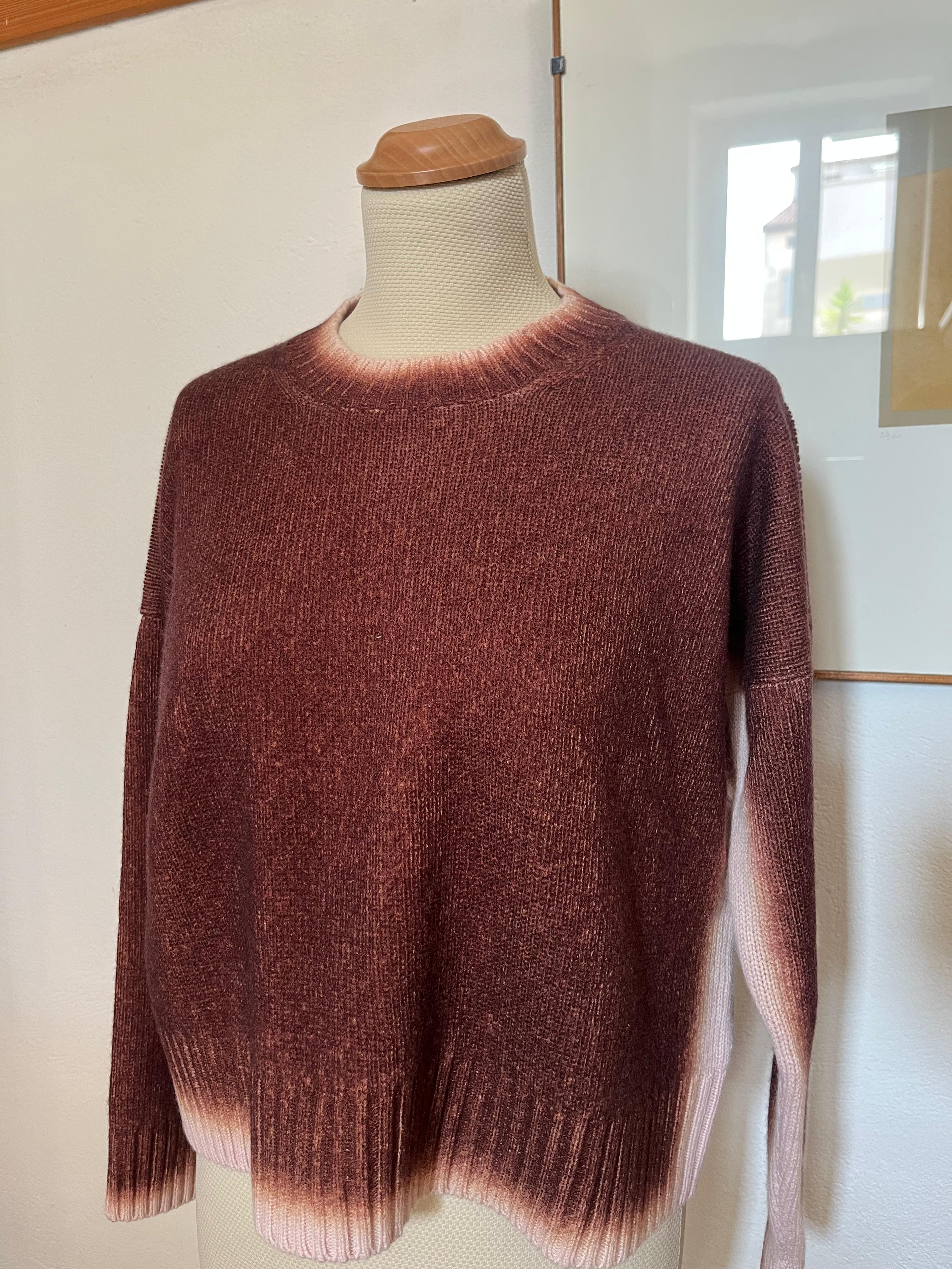 Crew neck - baby pink/aubergine