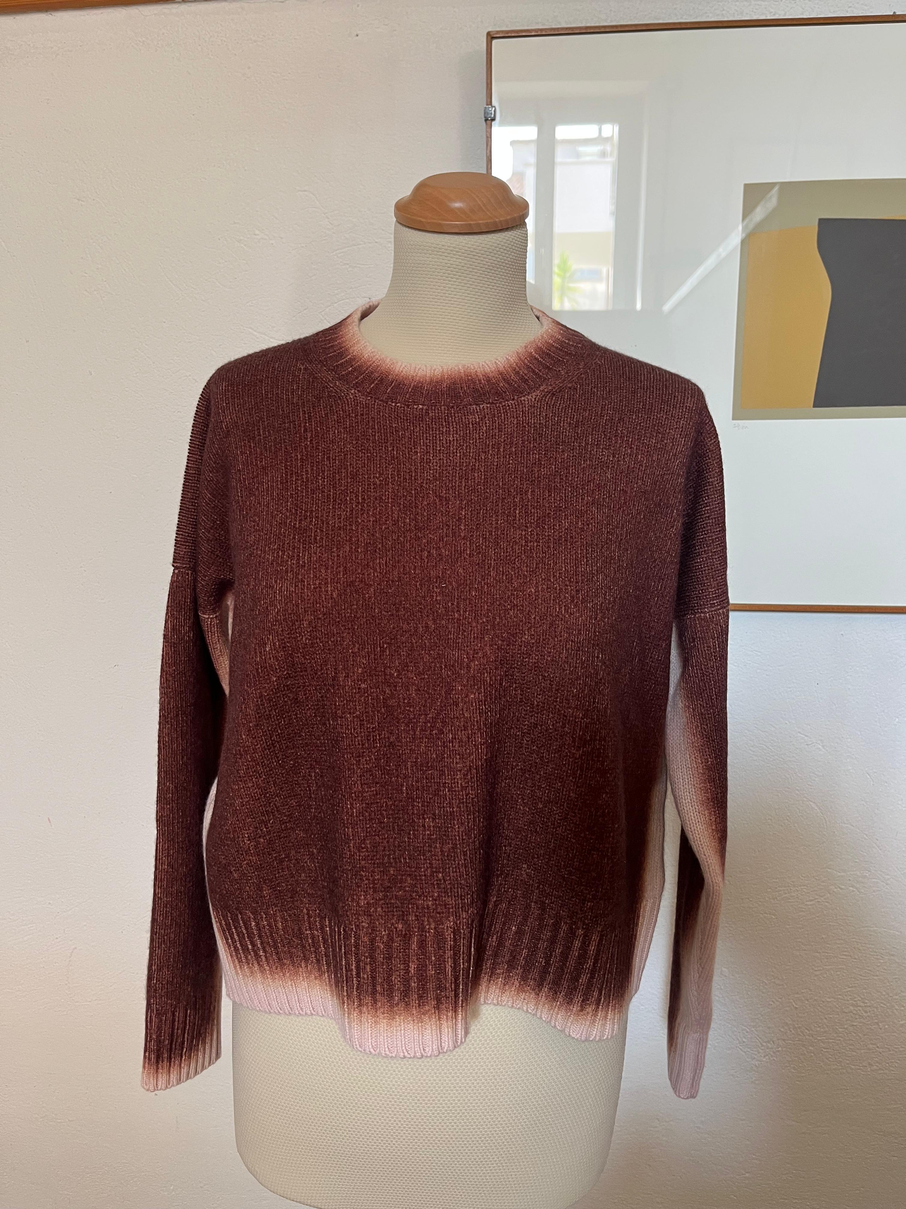 Crew neck - baby pink/aubergine