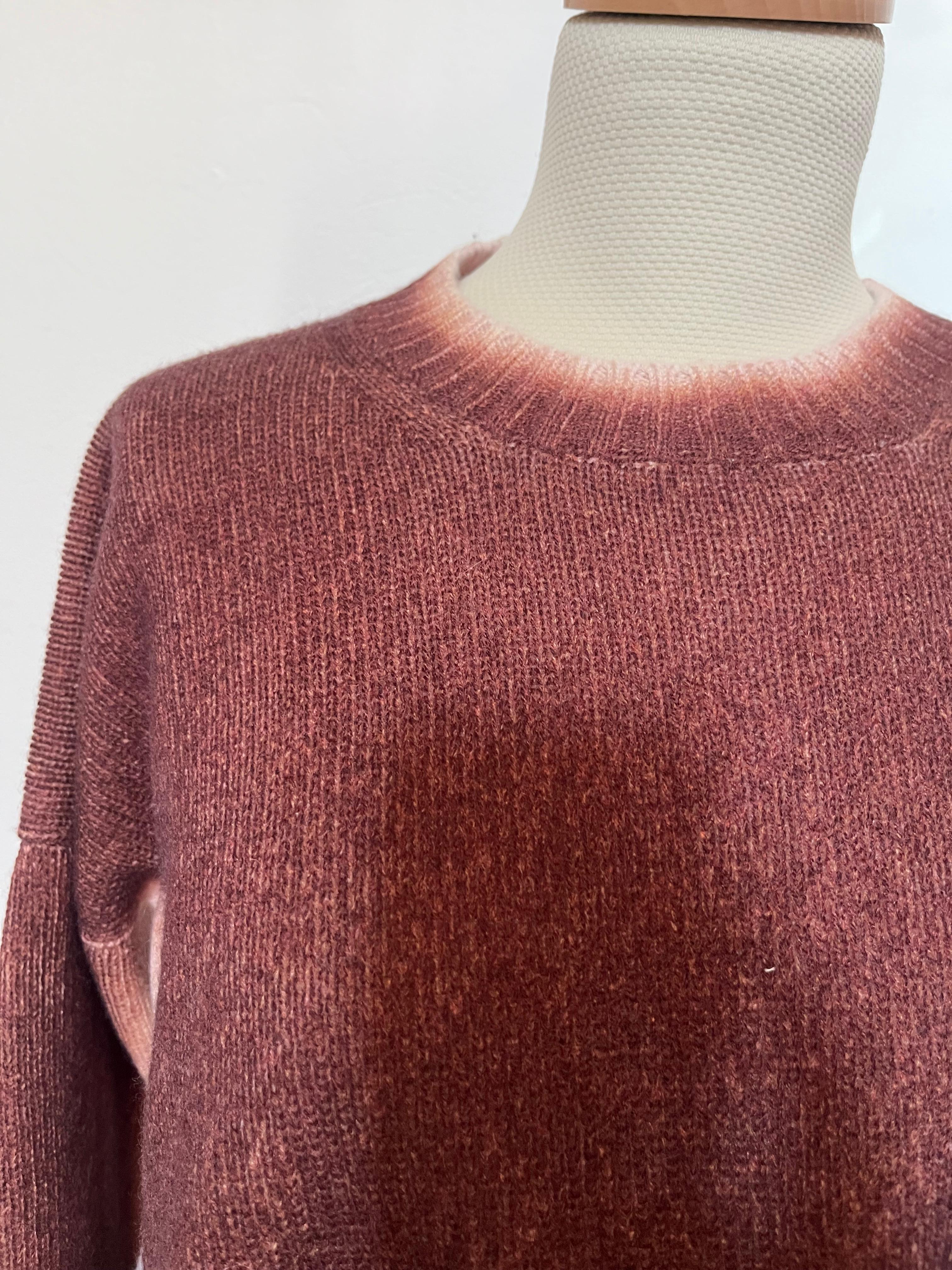 Crew neck - baby pink/aubergine