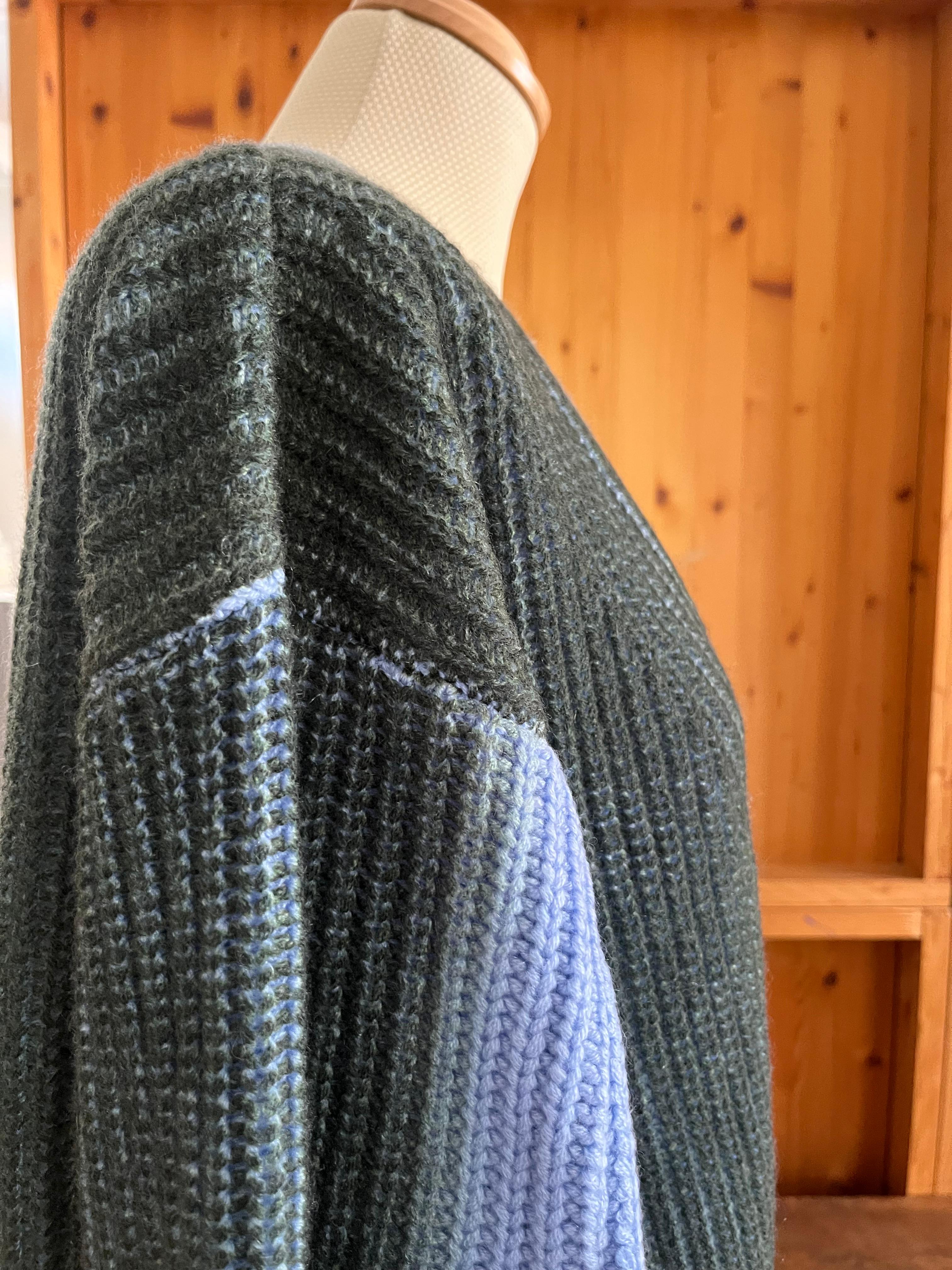 Cardigan Ballon Sleeves - light blue/green