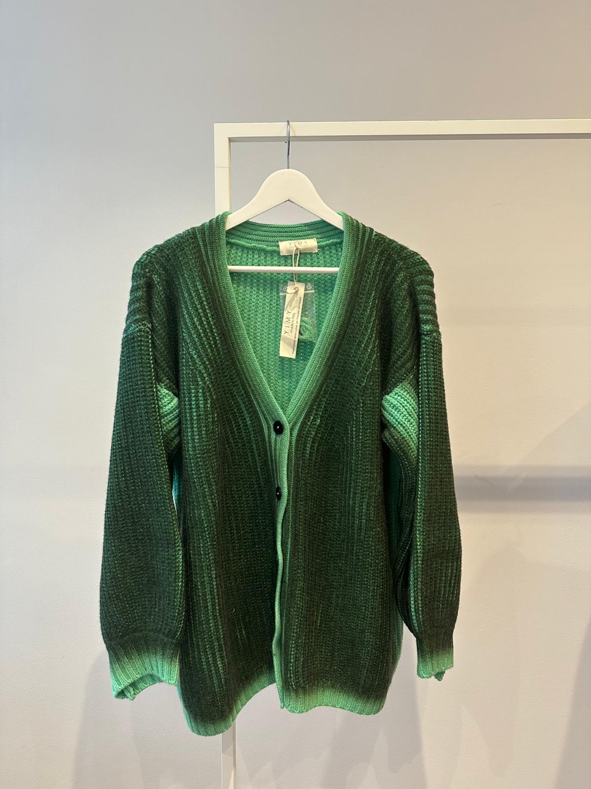 Cardigan Ballon Sleeves - flash green/green