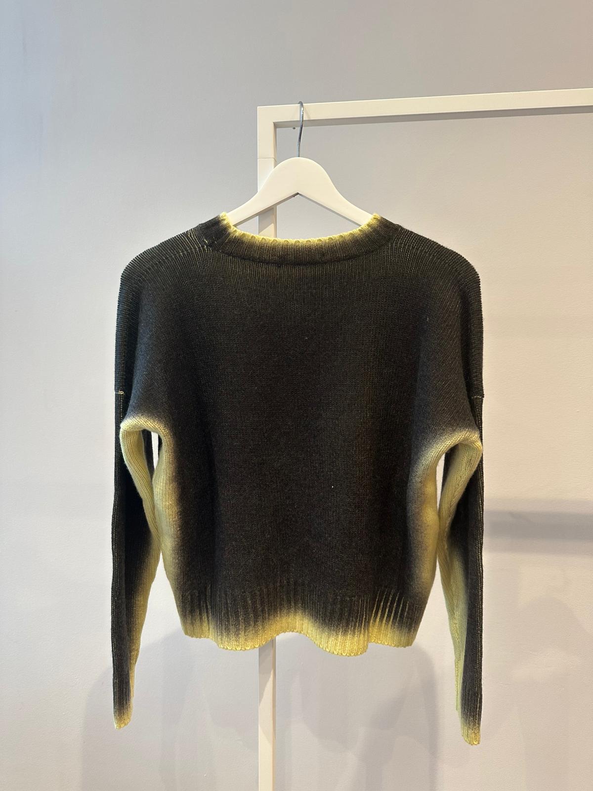Crew neck - yellow/seppia