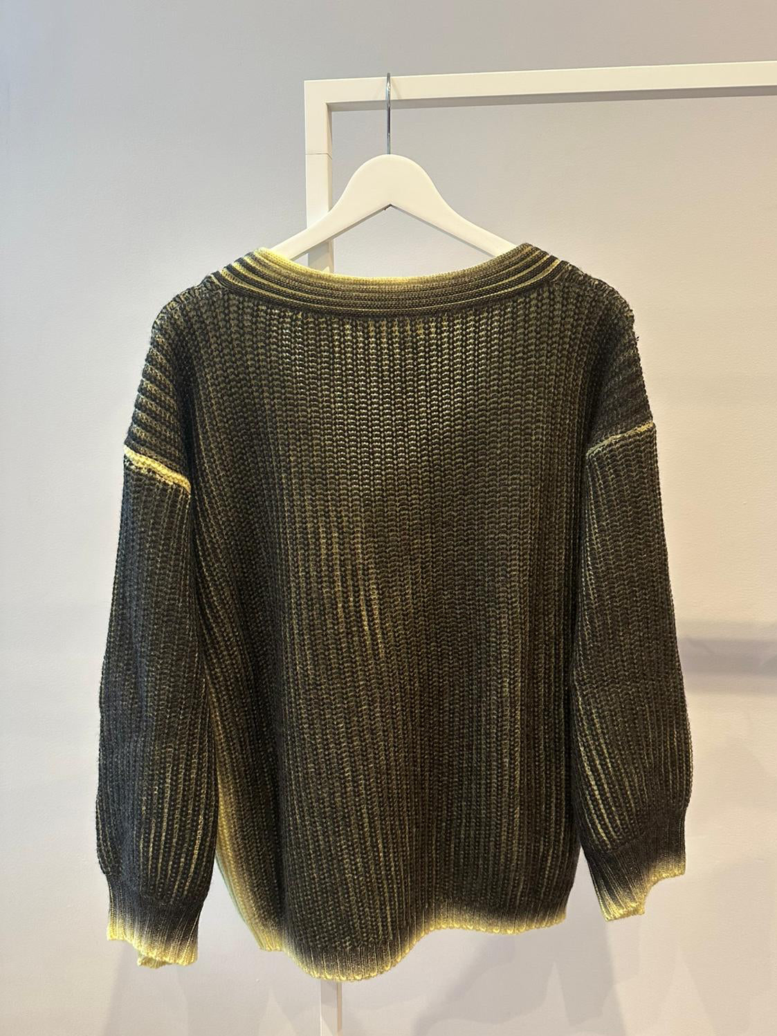 Cardigan Ballon Sleeves - yellow/seppia