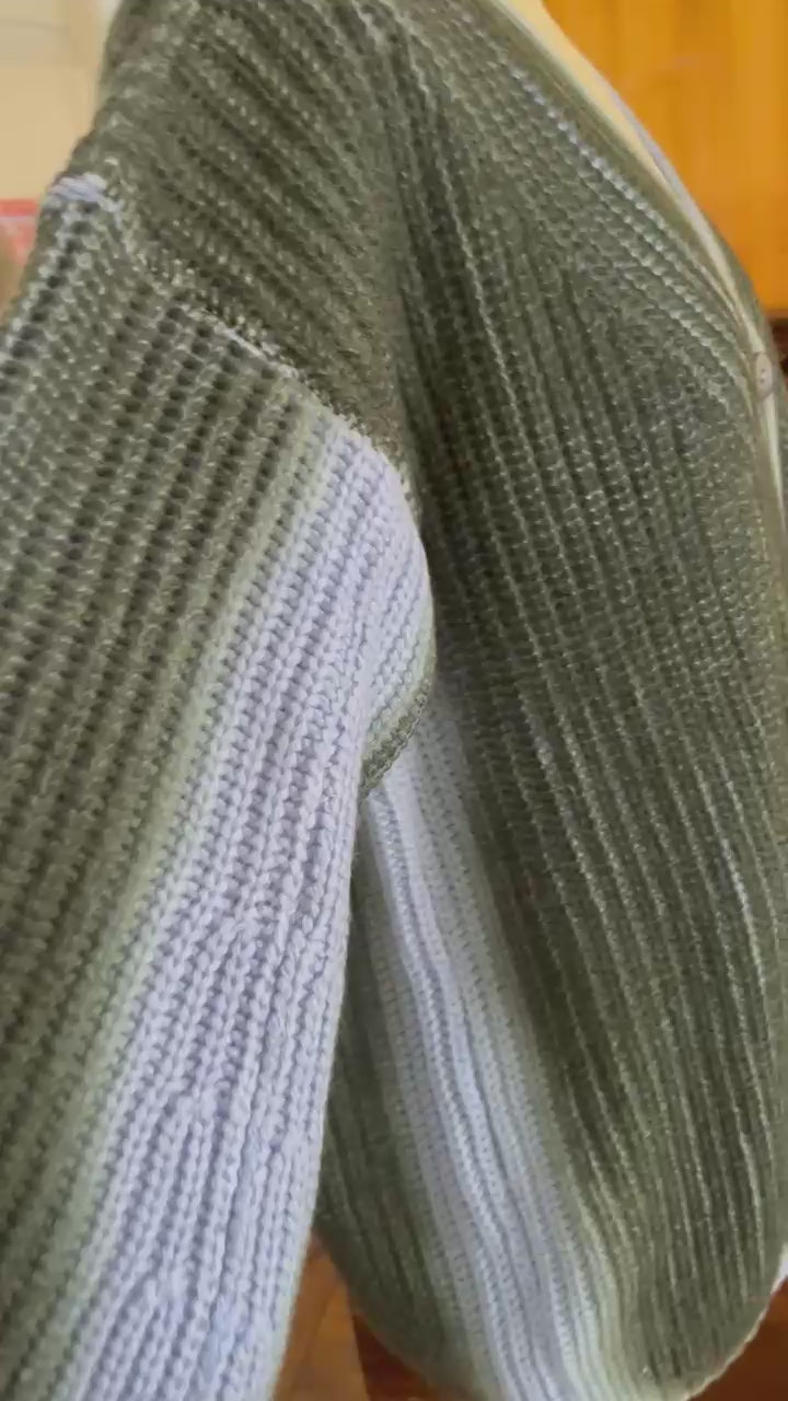 Cardigan Ballon Sleeves - light blue/green