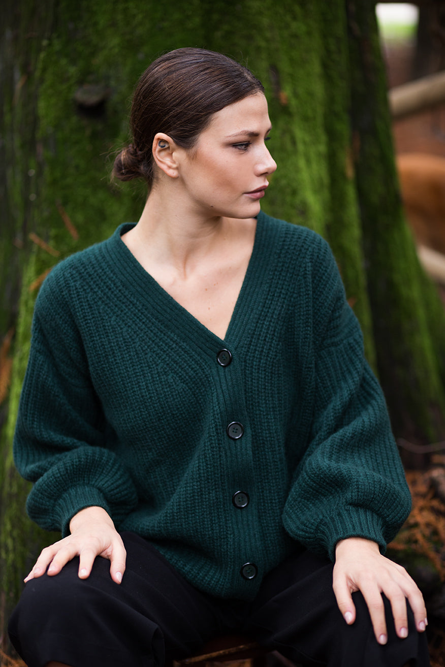 Cardigan Balloon Sleeves