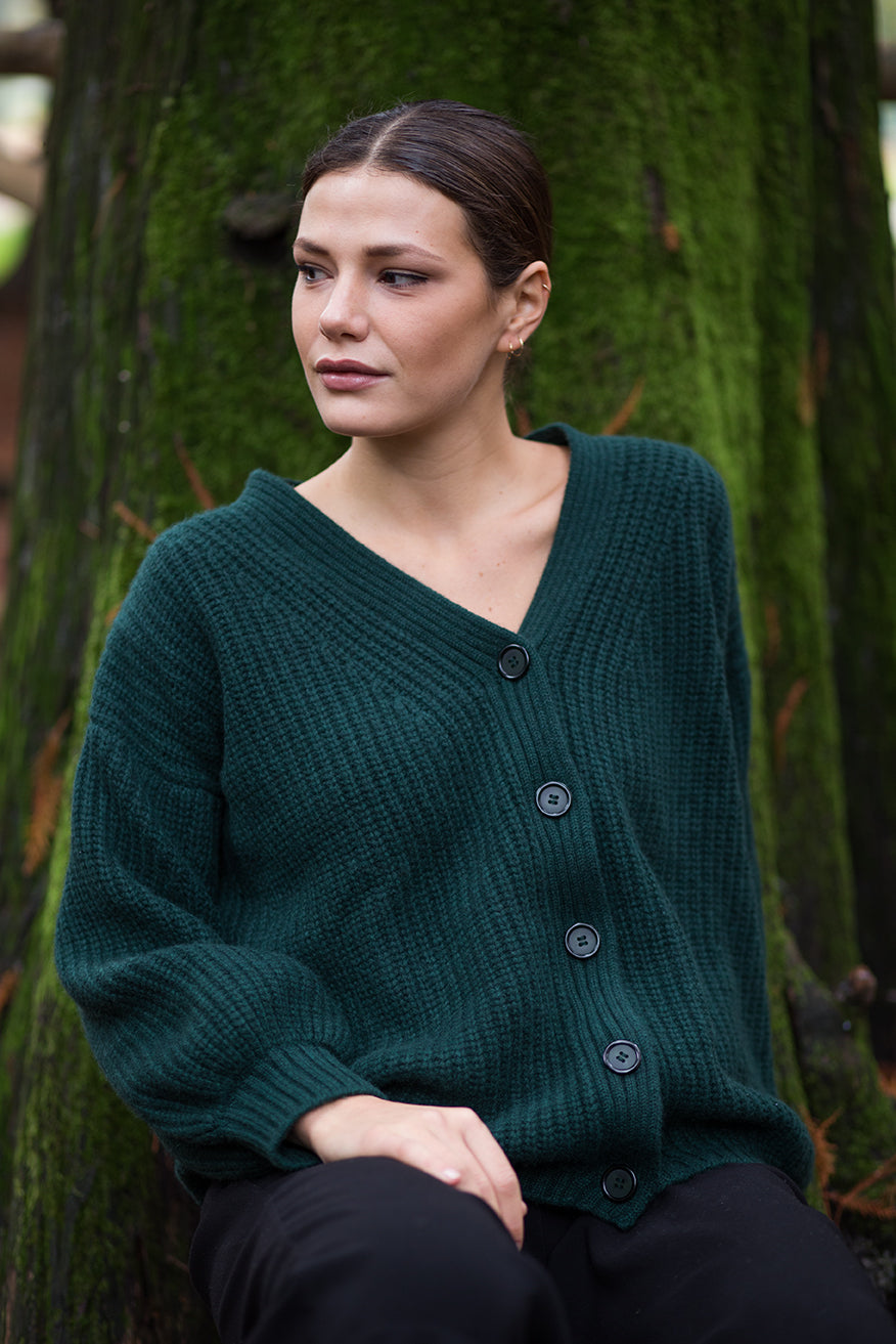 Cardigan Balloon Sleeves