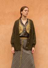 Load image into Gallery viewer, Cardigan Balloon Sleeves Lamé
