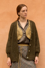 Load image into Gallery viewer, Cardigan Balloon Sleeves Lamé
